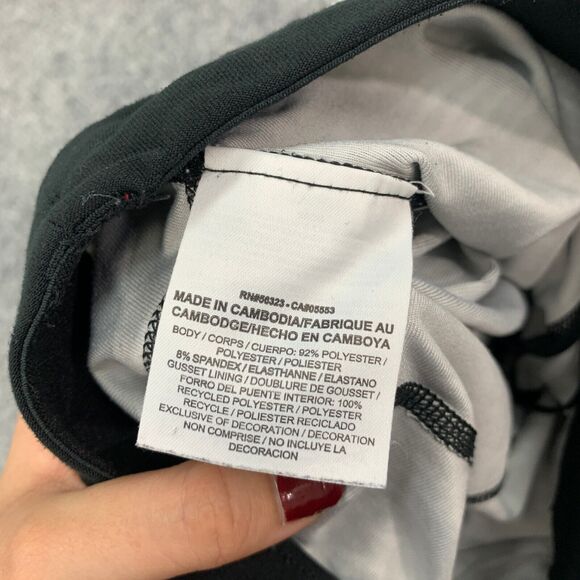 Nike Just Do It Legging Womens M Medium Black White Dri Fit Cropped Drawstring - Picture 9 of 12